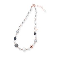 Collana Lelune Donna LELUNE GLAMOUR in Argento Perla LGNK543.2